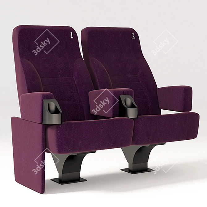 Luxury Recliner Cinema Chair 3D model image 1