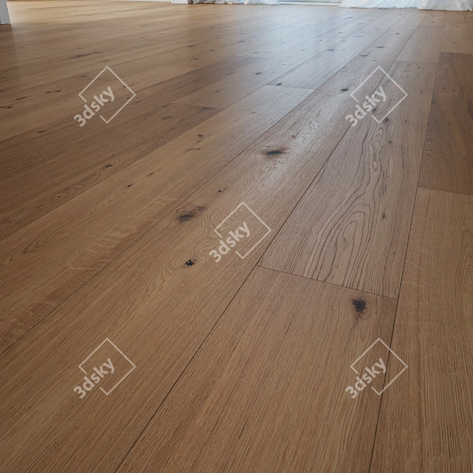 Timeless Oak Wood Flooring 3D model image 1