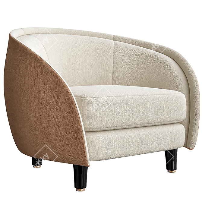 Revers Lounge Chair: Modern Elegance 3D model image 1