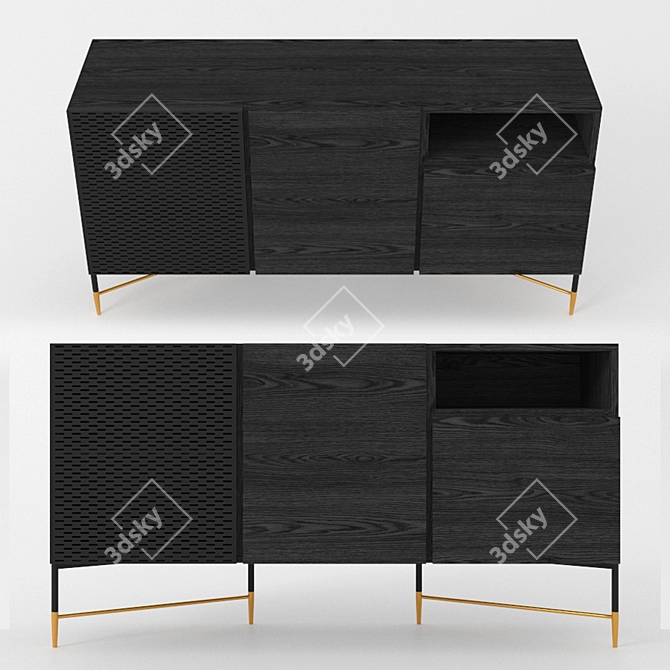 Spanish Elegance: Buffet Milian 3D model image 3