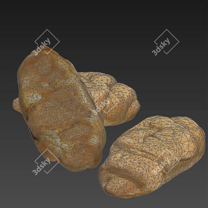 Croissant 3D Scan: Digitally Perfect 3D model image 2