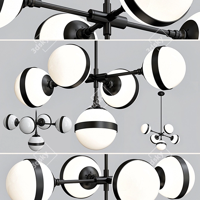 Peggy Futura Lamp V: Stylish Art Deco Lighting 3D model image 1