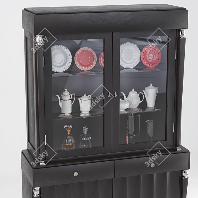 Selva Heritage China Cabinet: Contemporary Elegance for Your Home 3D model image 2