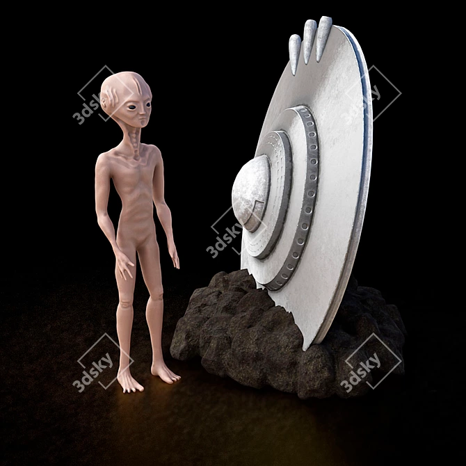 Cosmic Sculptures for Your Garden 3D model image 1