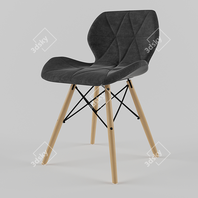 Velvet Butterfly Chair 3D model image 1