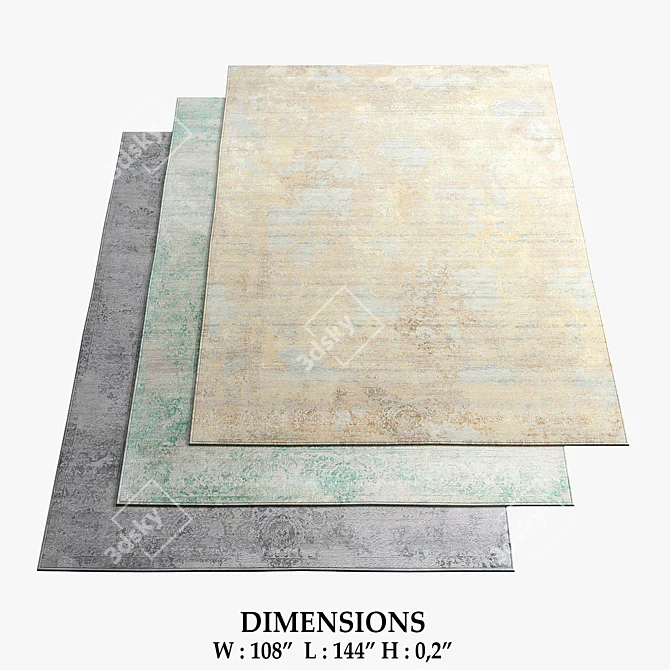 Luxurious Viviane VIV9 Rugs 3D model image 1