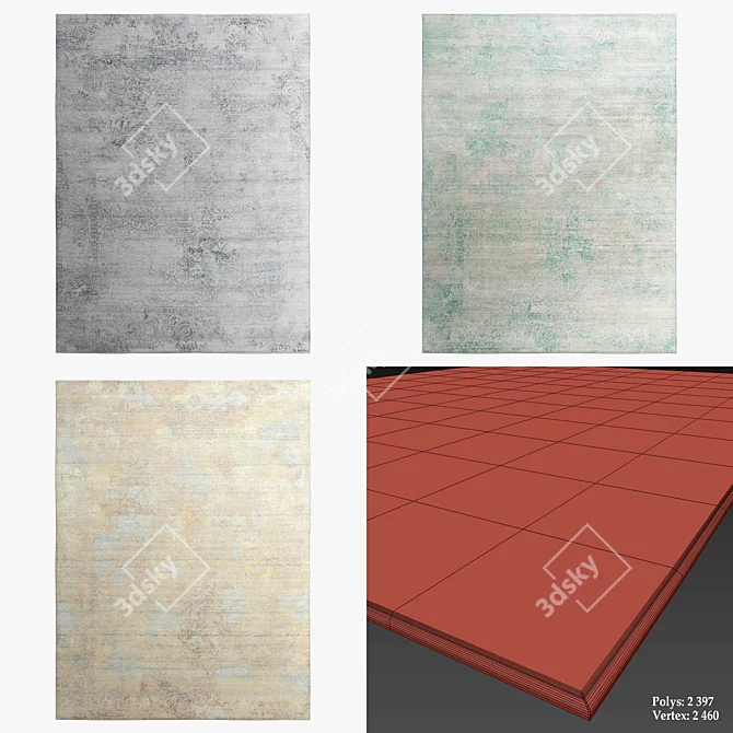 Luxurious Viviane VIV9 Rugs 3D model image 2