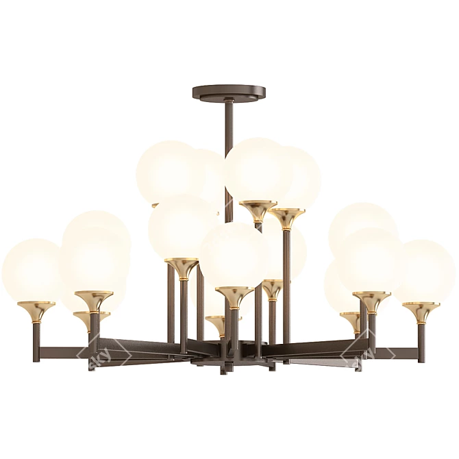 Elegant Ball Valley Chandelier 3D model image 1