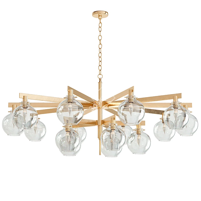 Elegant Carmella Globe Pendant 3D model image 1