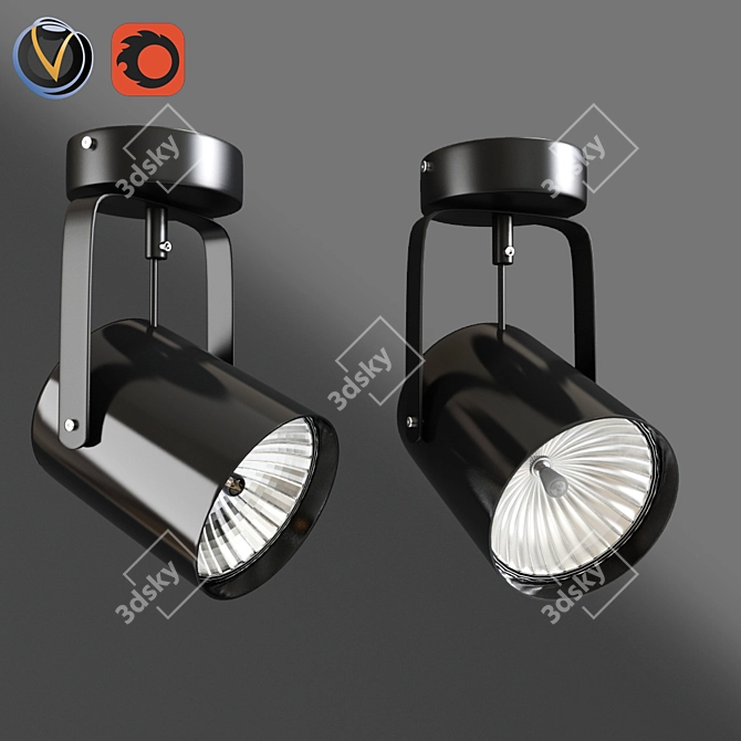 Title: Sleek Single Spotlight with Edit Fletch Design 3D model image 1