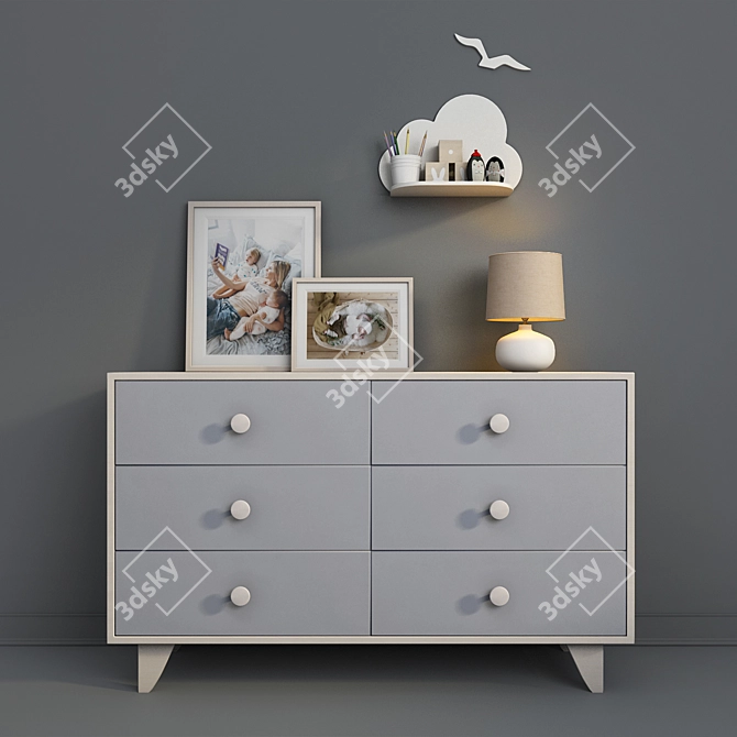 Decorative Children's Furniture: Ellipse Line Collection 3D model image 1
