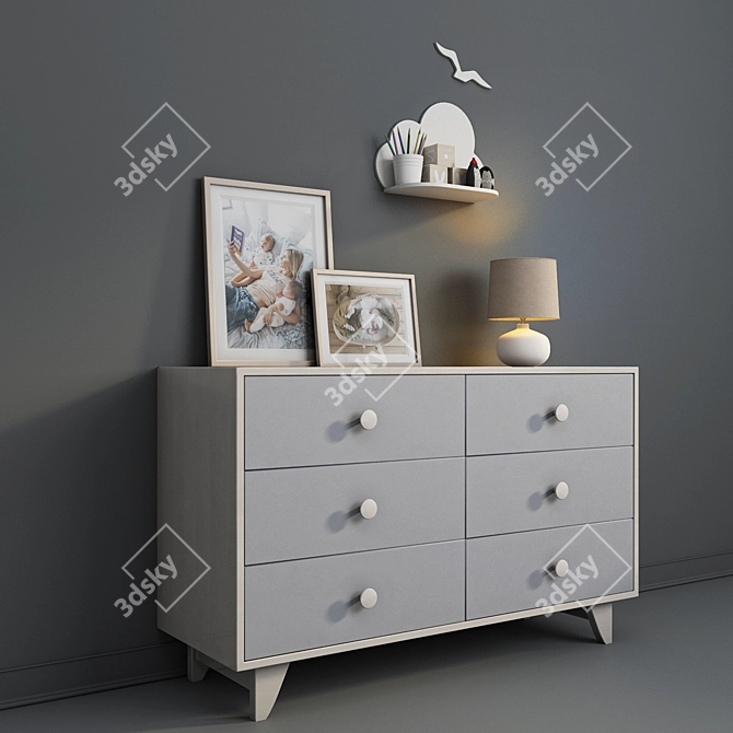 Decorative Children's Furniture: Ellipse Line Collection 3D model image 2