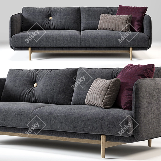 Contemporary Hold Sofa | Sleek Design | PBR Materials 3D model image 1