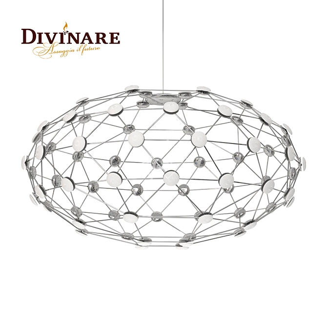Crystal Chrome Pendant Light 3D model image 1
