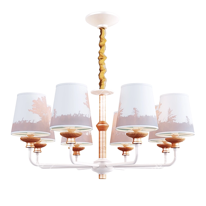 Modern LED Chandelier with BOTIMI 3D model image 1
