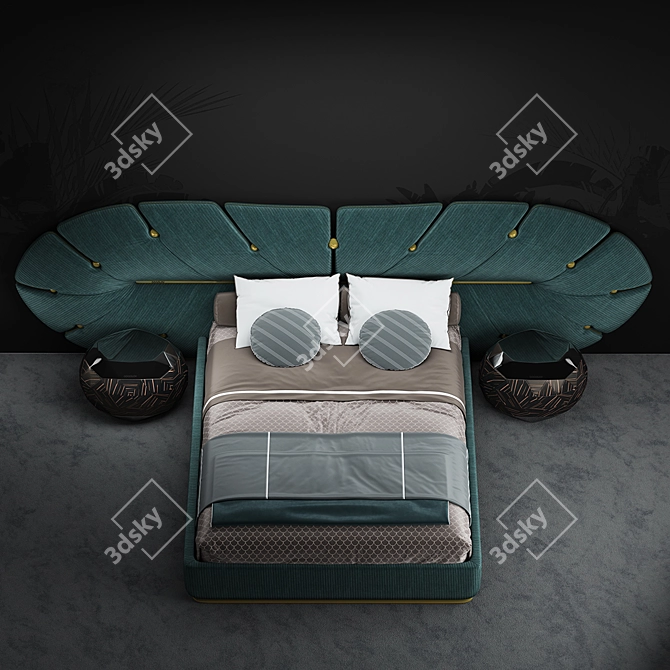 Elegant Design Bed: Polys 1.4M, Verts 734K 3D model image 2