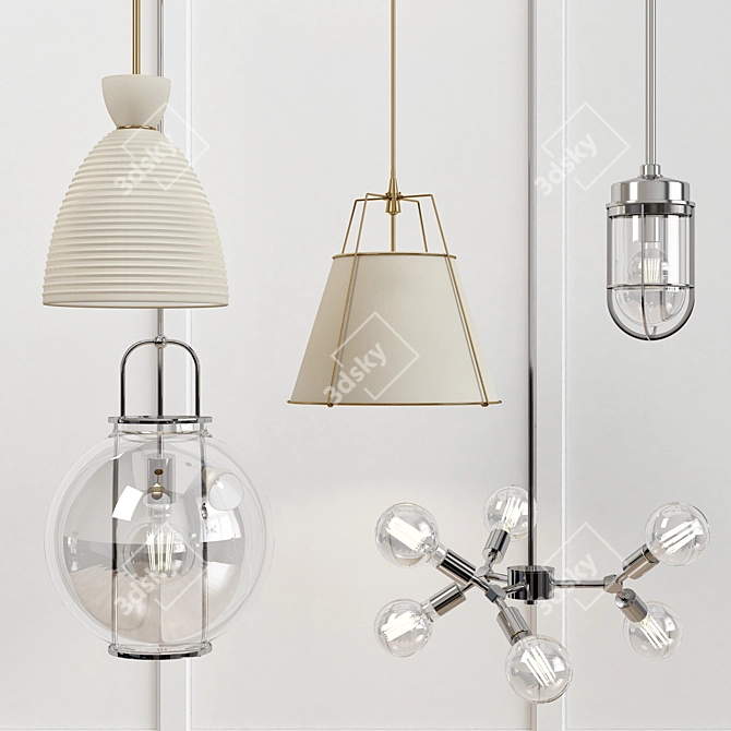 Elegant Illumination: Chandelier Collection 3D model image 1