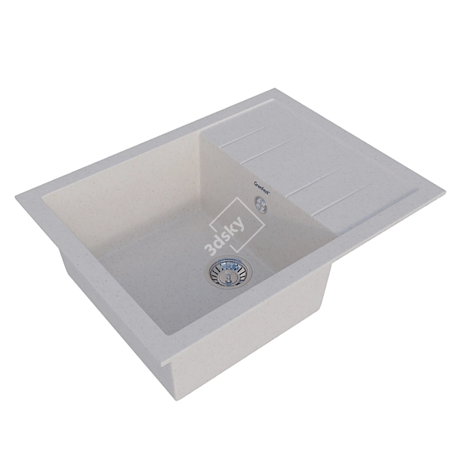 GranFest GF-Q650L: Stylish Inset Kitchen Sink 3D model image 2