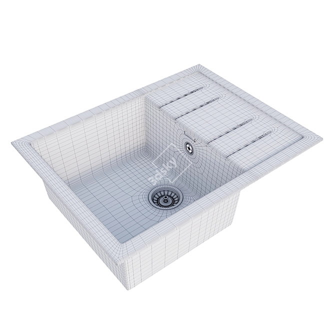 GranFest GF-Q650L: Stylish Inset Kitchen Sink 3D model image 3