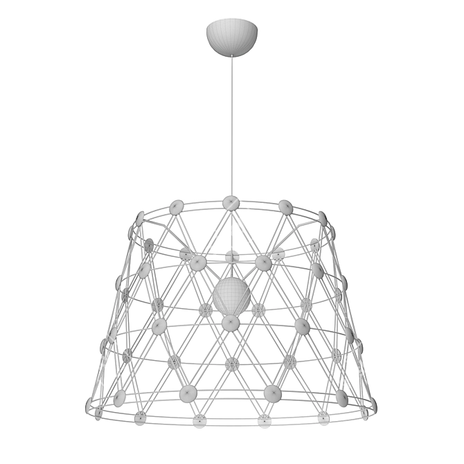 Title: Crystalline Chrome Pendant Light 3D model image 3