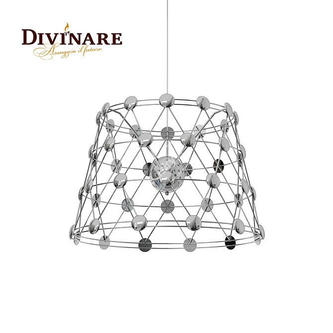 Elegant Chrome Pendant Light 3D model image 1