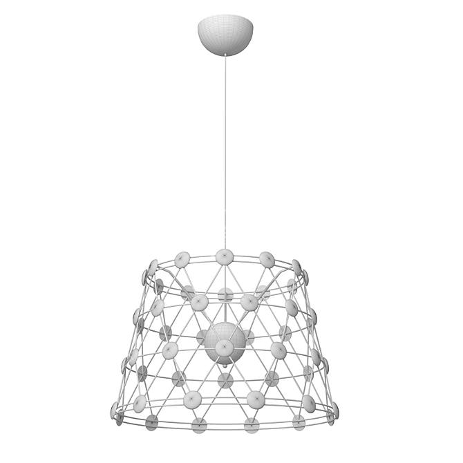 Elegant Chrome Pendant Light 3D model image 3