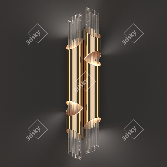 Golden Glow Draycott Wall Lamp 3D model image 3