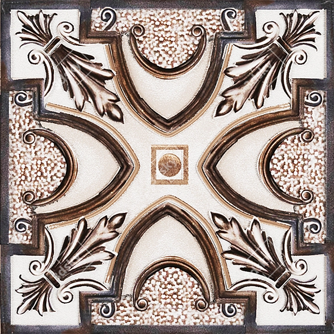 Elegant Fontnay Panel: 3DMax Tile 3D model image 2