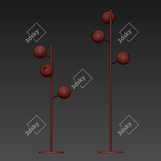 Modern Global Floor Lamp 3D model image 2