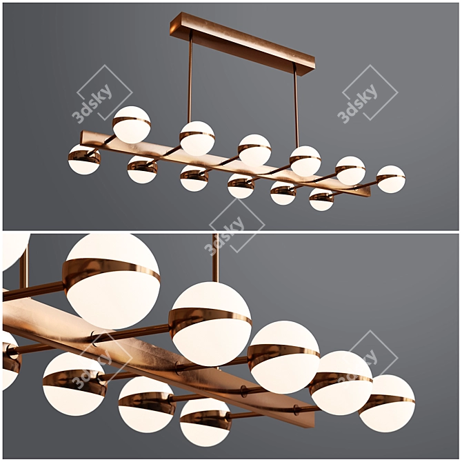 Stilnovo Chandelier - Modern 12-Light Fixture 3D model image 1