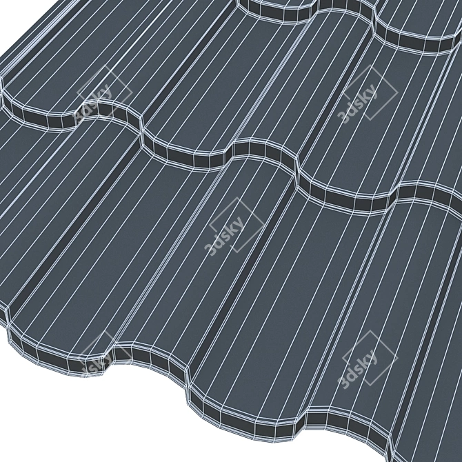 ADAMANTE Ruukki Metal Tile: Stylish and Durable 3D model image 3