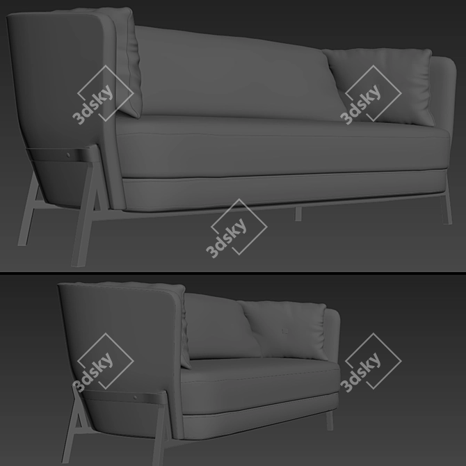 Cozy Cradle Sofa 3D model image 2