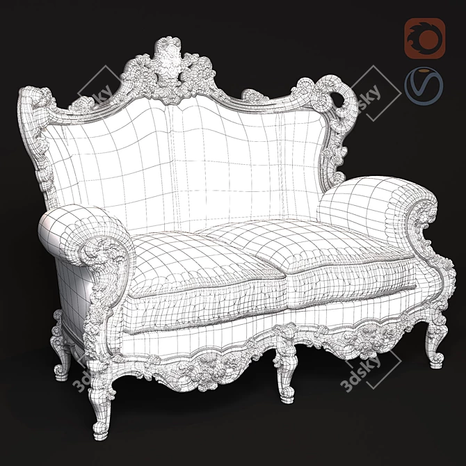 Elegant Varie Sofa: Classic Design 3D model image 3