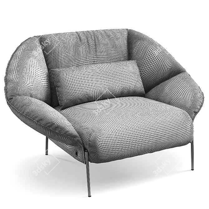 Elegantly Curved PAIPAÏ Chair 3D model image 3