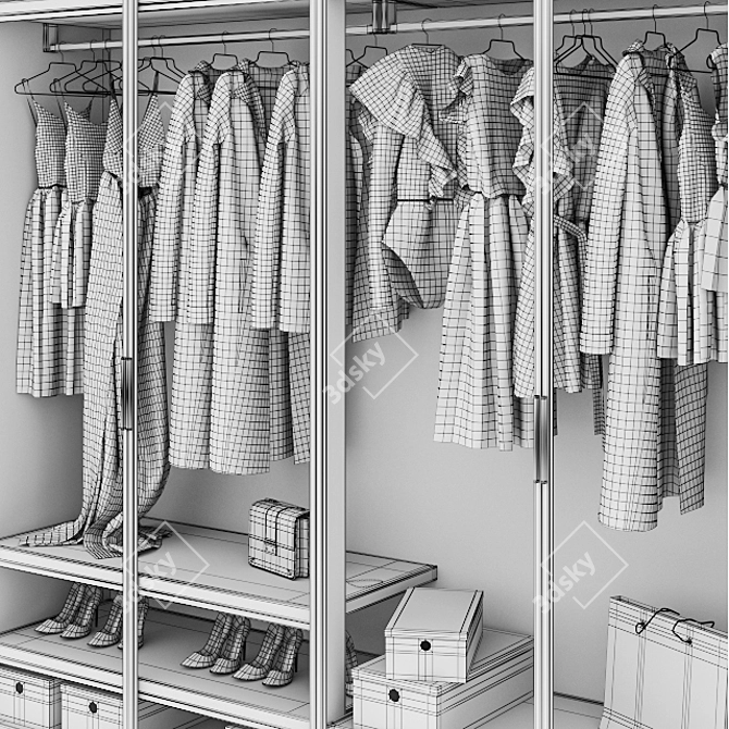 Poliform Wardrobe: Stylish and Spacious 3D model image 3