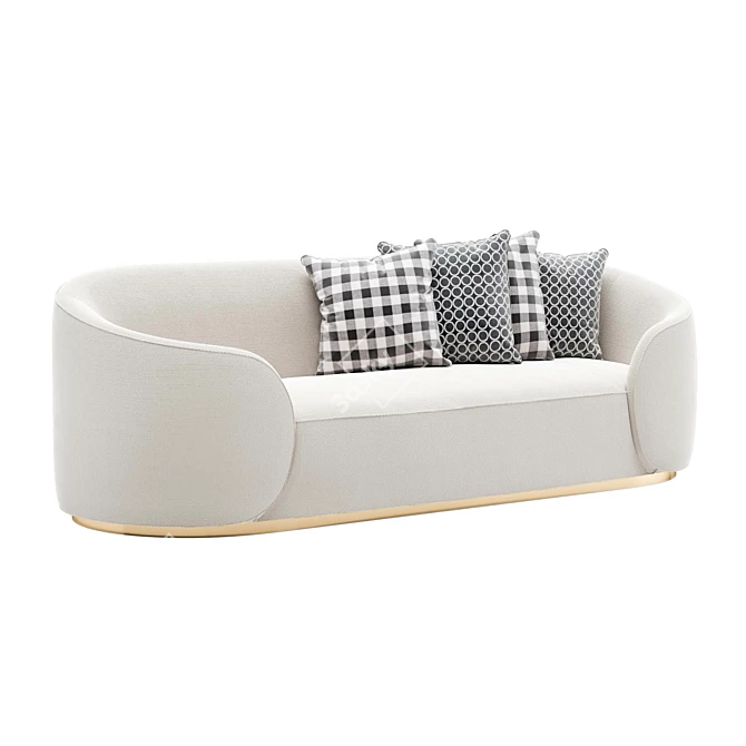 Modern Bliss: Eden Rock Sofa 3D model image 1