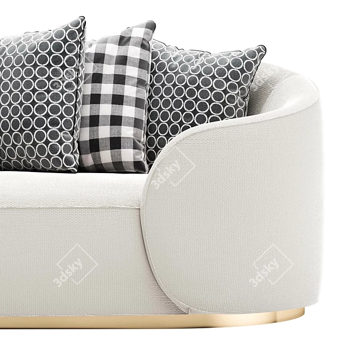 Modern Bliss: Eden Rock Sofa 3D model image 2