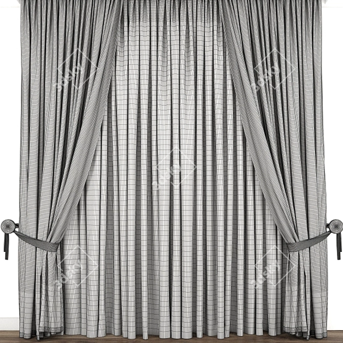 Detailed Curtain Model | 3DS Max, OBJ, Texture 3D model image 3
