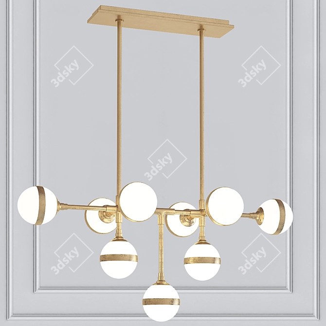 Elegant Peggy Guggen Brass Chandelier 3D model image 1