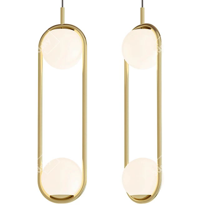 Elegant Pentand Pendant Lamp 3D model image 1