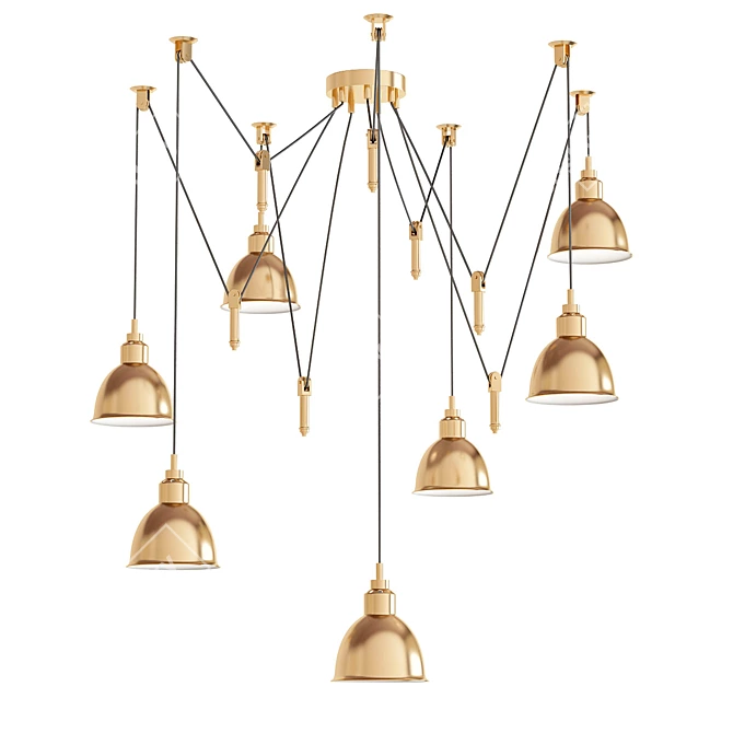 Bronze Illumination Pendant Light 3D model image 1