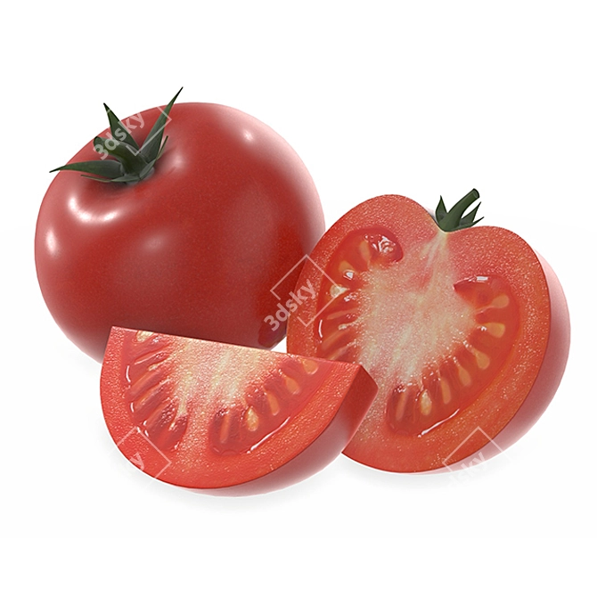 3D Tomato Model | PBR Textures 3D model image 1