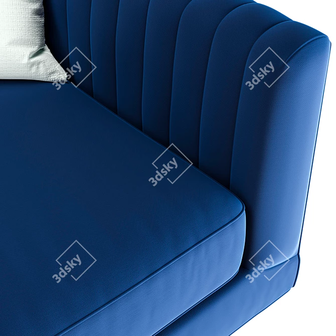 Nula Velvet Sofa: Luxurious Comfort for Your Home 3D model image 2