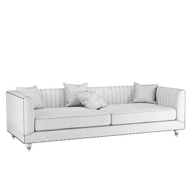 Nula Velvet Sofa: Luxurious Comfort for Your Home 3D model image 3