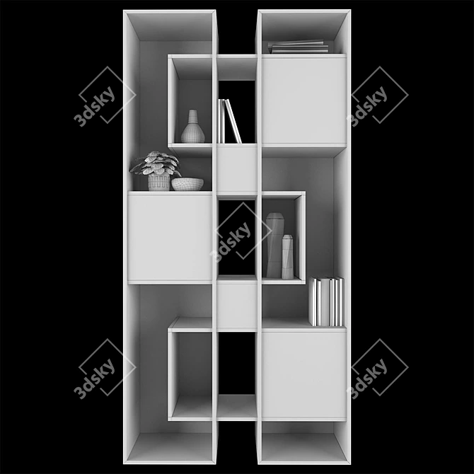 Modern Bookcase Abaco: Stylish Storage Solution 3D model image 3