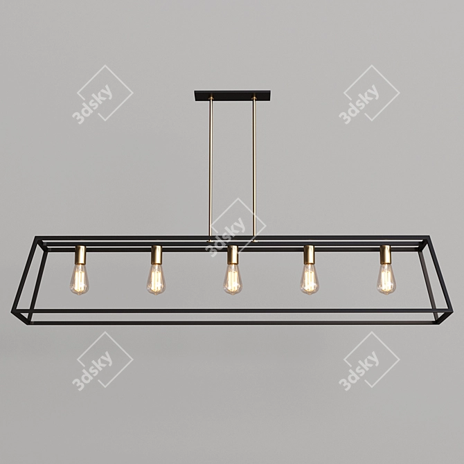 Minimalist Island Chandelier 3D model image 2