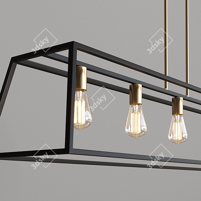 Minimalist Island Chandelier 3D model image 3