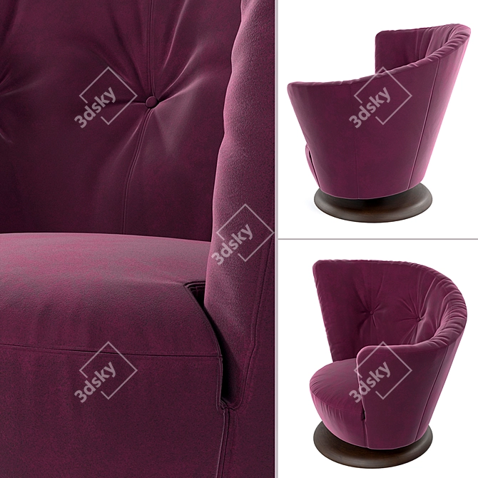 Elegant Arabella Armchair, Giorgetti 3D model image 2