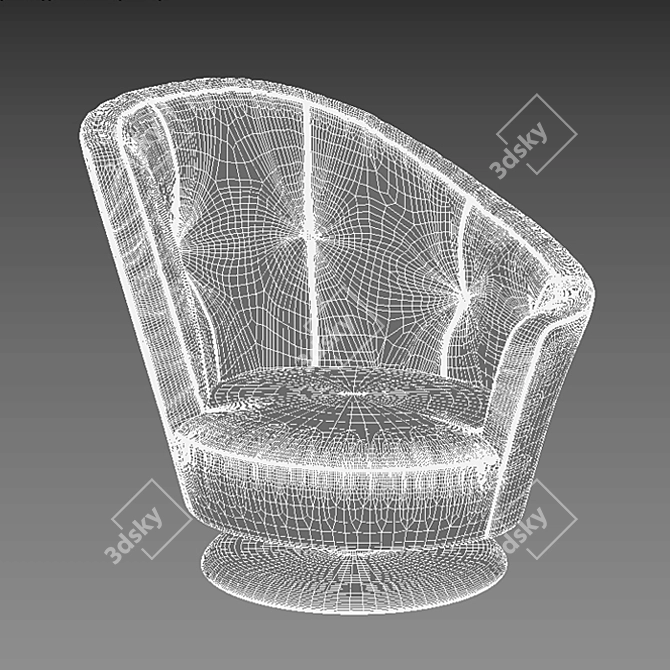Elegant Arabella Armchair, Giorgetti 3D model image 3