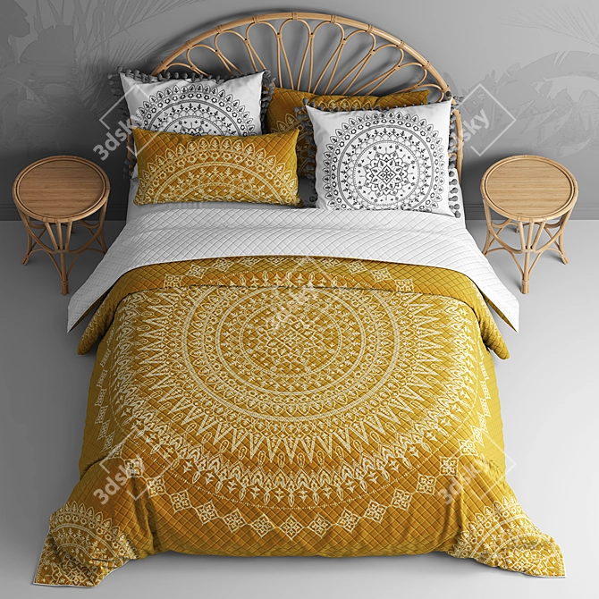 Adairs Australia Bed: Comfort Redefined! 3D model image 2
